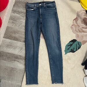 Hudson Jeans Dark Blue Ankle Cropped Denim